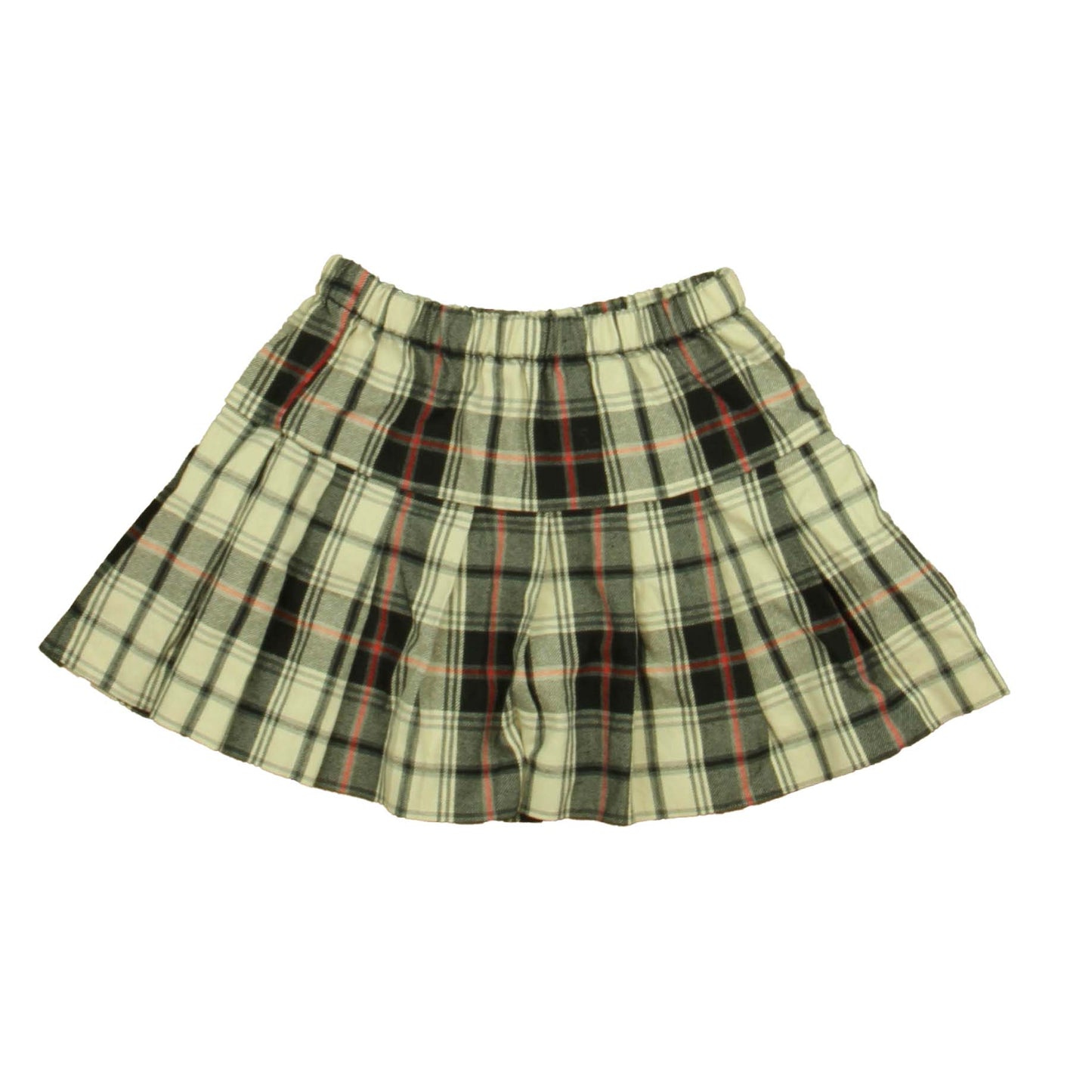 Zara Girls Black | Ivory Plaid Skirt Size: 2-3T