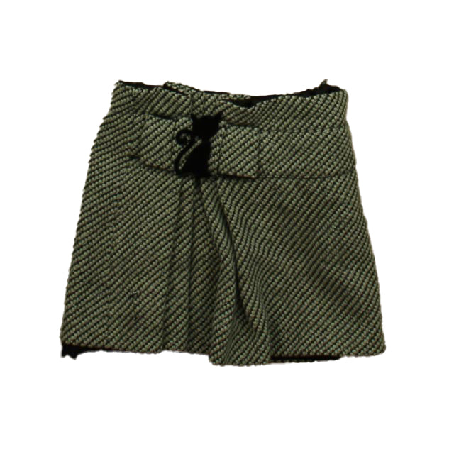 Floriane Girls Black | Ivory Tweed Skirt Size: 3T Black | Ivory Tweed
