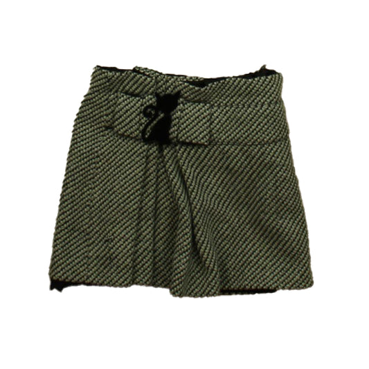 Floriane Girls Black | Ivory Tweed Skirt Size: 3T Black | Ivory Tweed