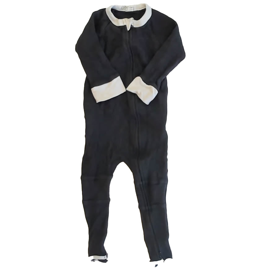Goumi Boys Black | Ivory 1-piece Non-footed Pajamas Size: 18-24 Months Black | Ivory