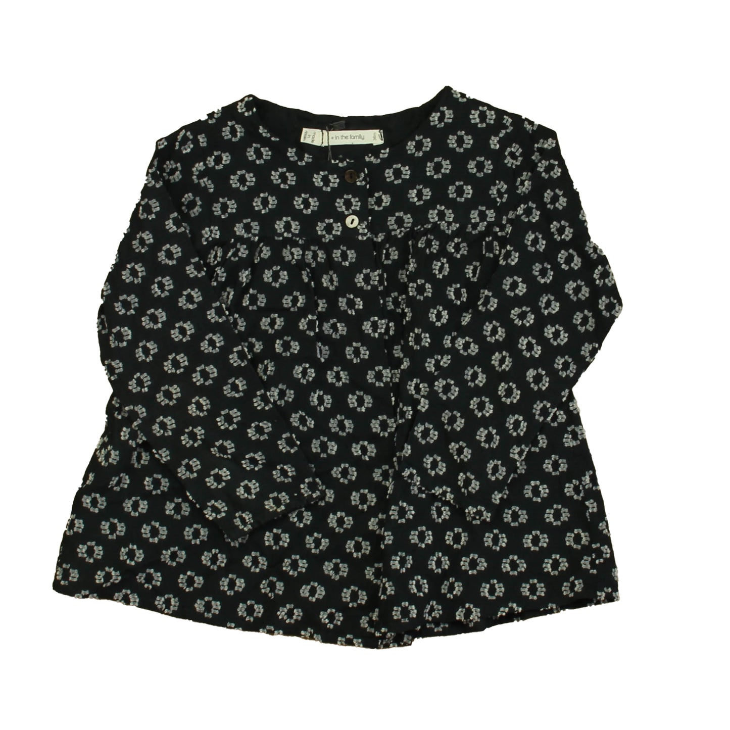 1 + In the Family Girls Black | Ivory Blouse Size: 3T