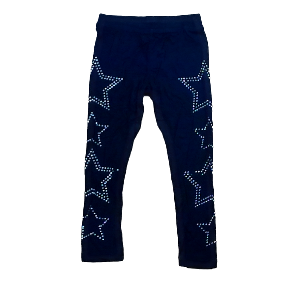 Rockets Of Awesome Girls Black | Jewel Stars Pants Size: 4T Black | Jewel Stars
