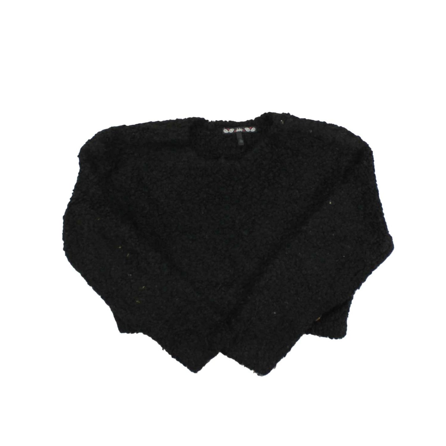 IKKS Girls Black | Knit | Cropped Sweater Size: 8 Years