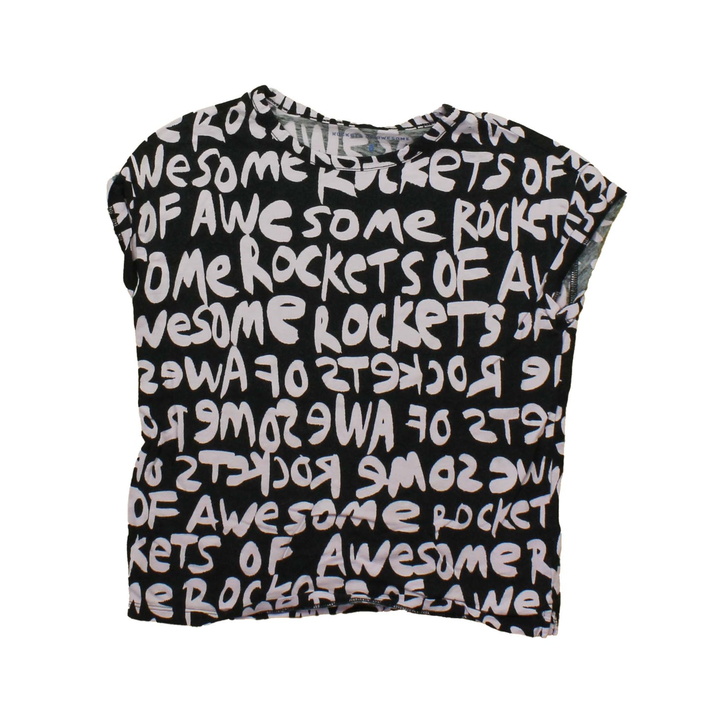 Rockets Of Awesome Girls Black | Lavender T-Shirt Size: 8 Years