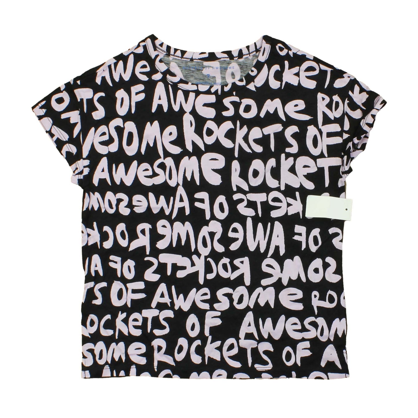 Rockets Of Awesome Girls Black | Lavender T-Shirt Size: Big Girl Black | Lavender