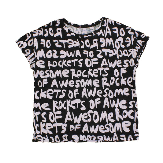 Rockets Of Awesome Girls Black | Lavender T-Shirt Size: Big Girl Black | Lavender