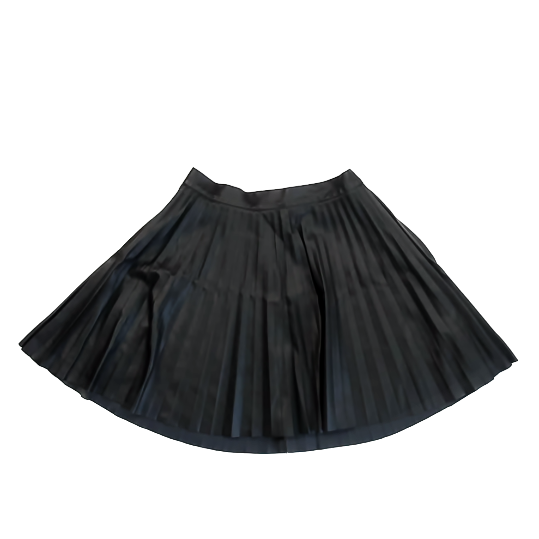 Topshop Girls Black Leather Skirt Size: US Adult 6 Black Leather
