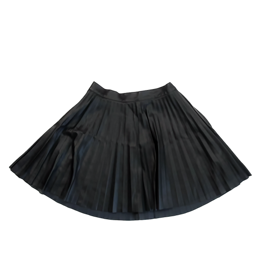 Topshop Girls Black Leather Skirt Size: US Adult 6 Black Leather
