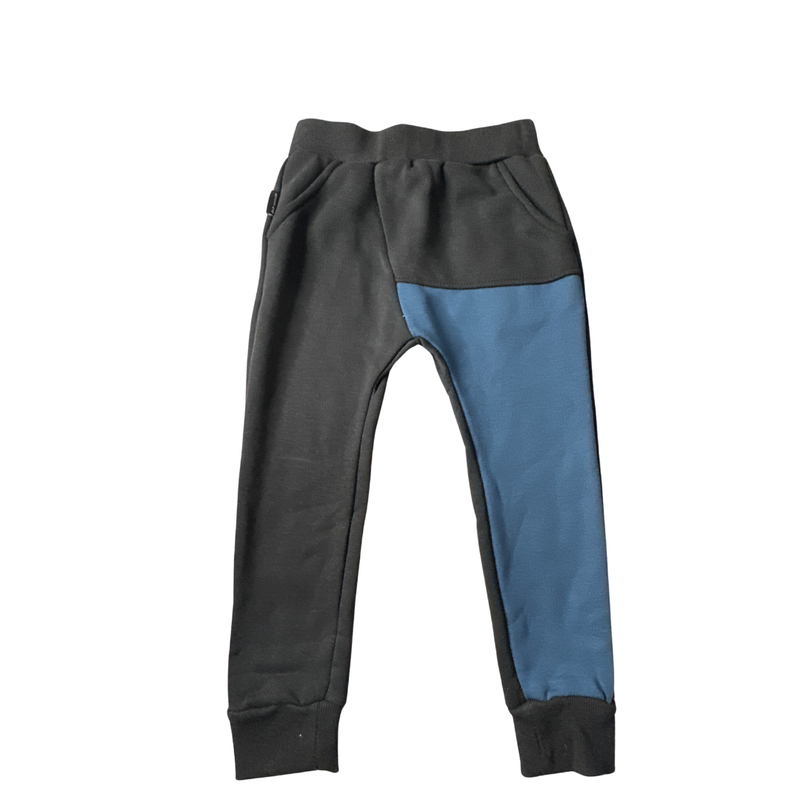 Dot Boys Black | Light Blue Casual Pants Size: 5T Black | Light Blue