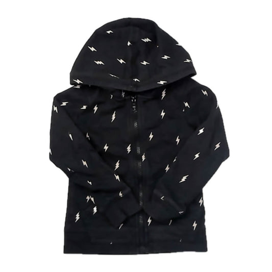 Tea Collection Girls Black Lightening Bolts Hoodie Size: 3T Black Lightening Bolts