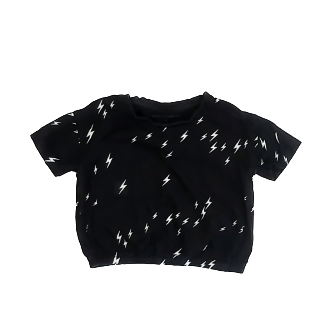 Rockets Of Awesome Girls Black | Lightning Bolt T-Shirt Size: 3T Black | Lightning Bolt