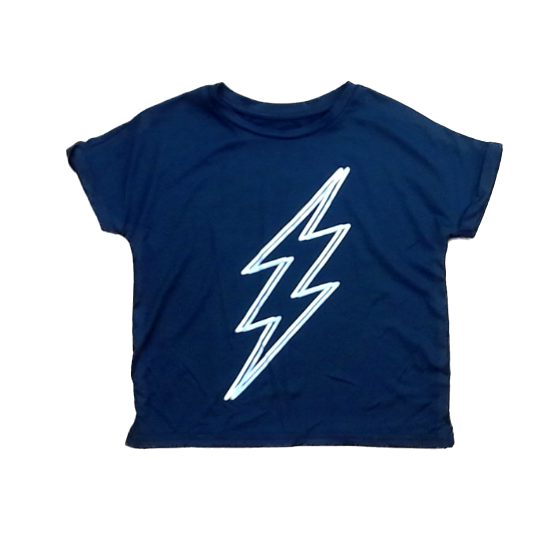 Rockets Of Awesome Boys Black | Lightning Bolt T-Shirt Size: 4-5T Black | Lightning Bolt
