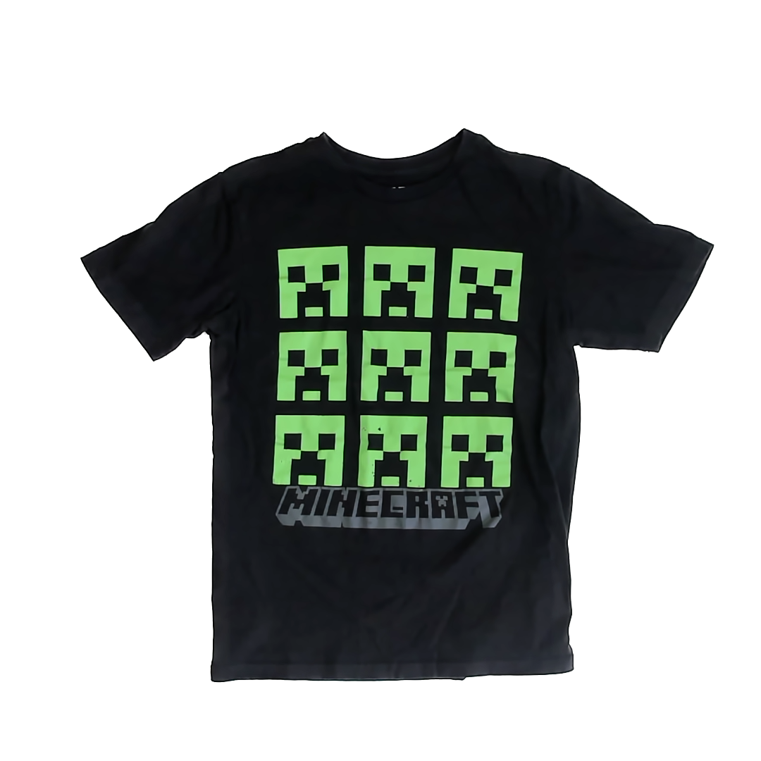 Minecraft Boys Black | Minecraft T-Shirt Size: XL (14-16 Years) Black | Minecraft
