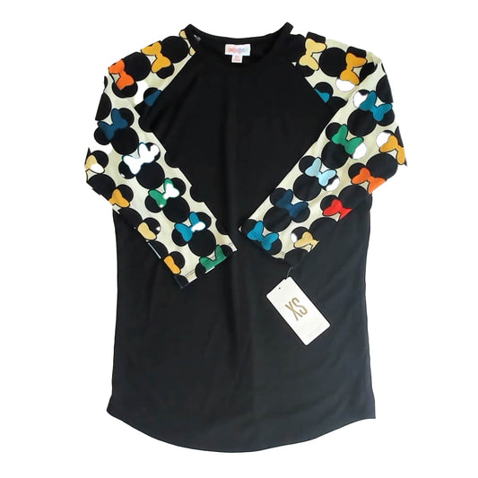 LuluRoe Girls Black MInnie Long Sleeve Shirt Size: Junior XS Black MInnie