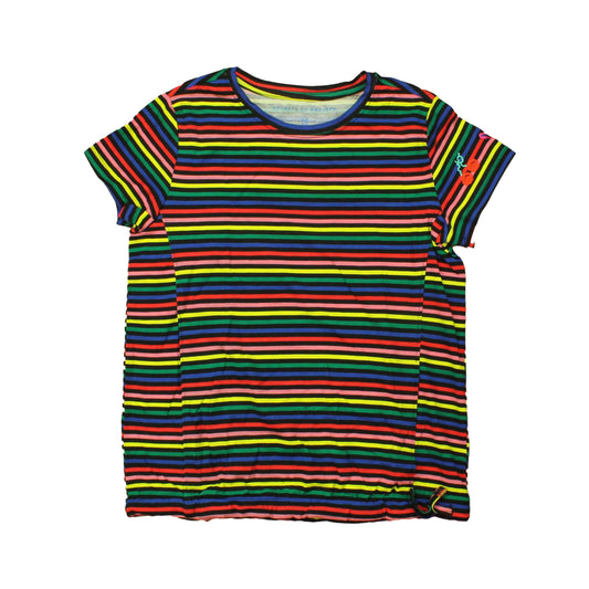 Rockets Of Awesome Girls Black | Multi Stripes T-Shirt Size: 10 Years Black | Multi Stripes