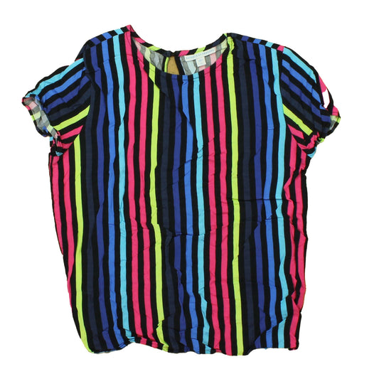 Rockets Of Awesome Girls Black | Multi | Stripes Blouse Size: 10 Years