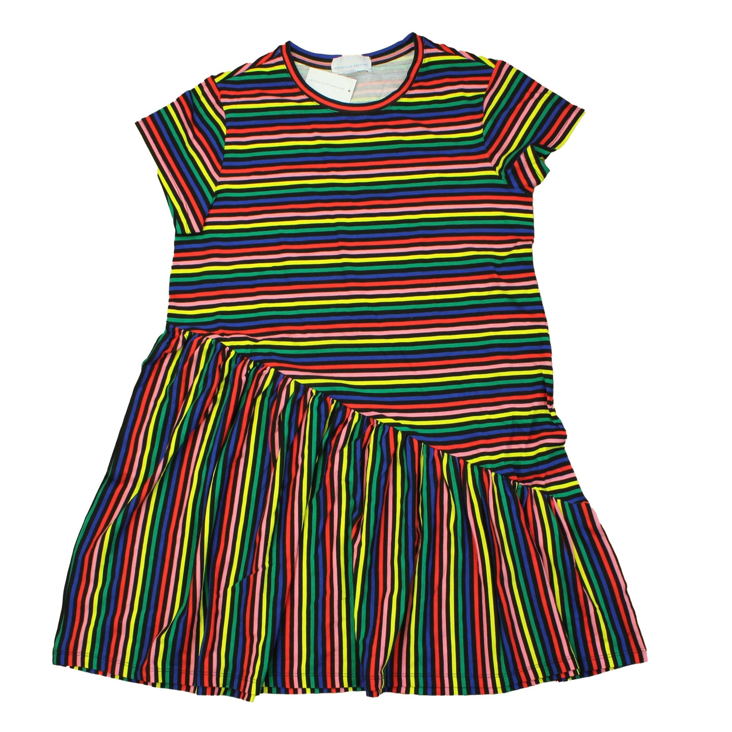 Rockets Of Awesome Girls Black | Multi | Stripes Dress Size: 12 Years