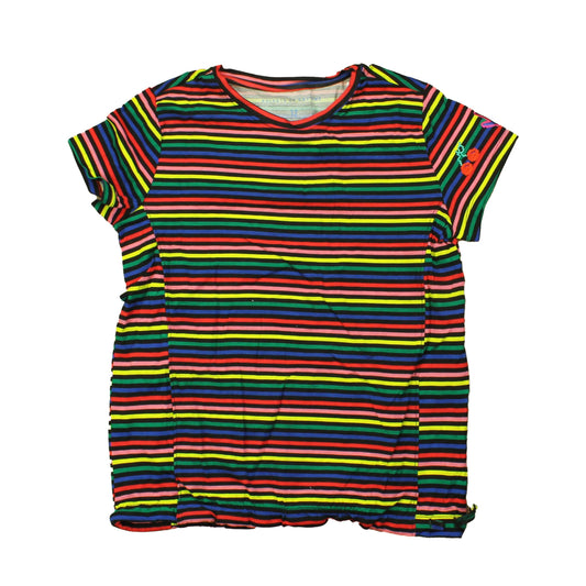 Rockets Of Awesome Girls Black | Multi Stripes T-Shirt Size: 12 Years