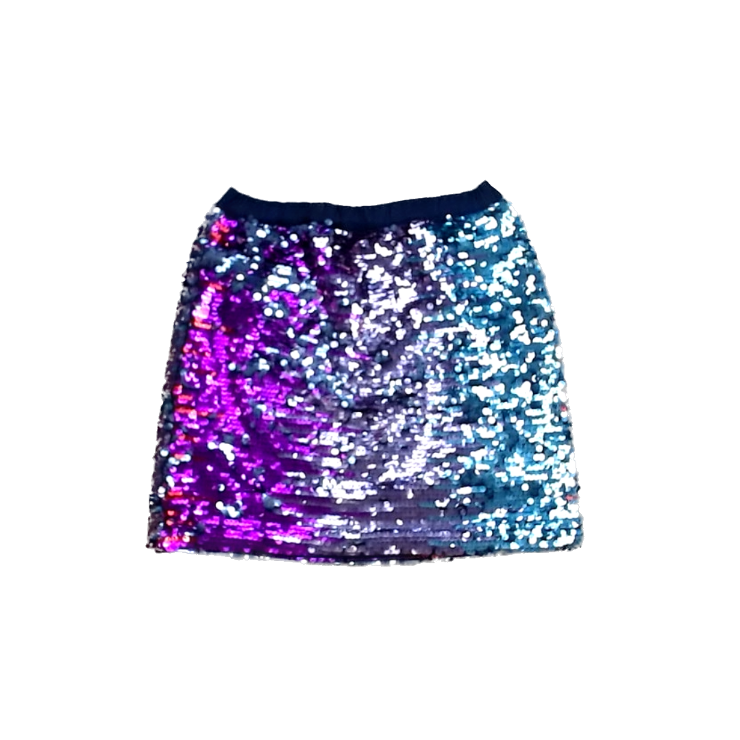 Rockets Of Awesome Girls Black | Multicolor Sequins Skirt Size: 8 Years Black | Multicolor Sequins