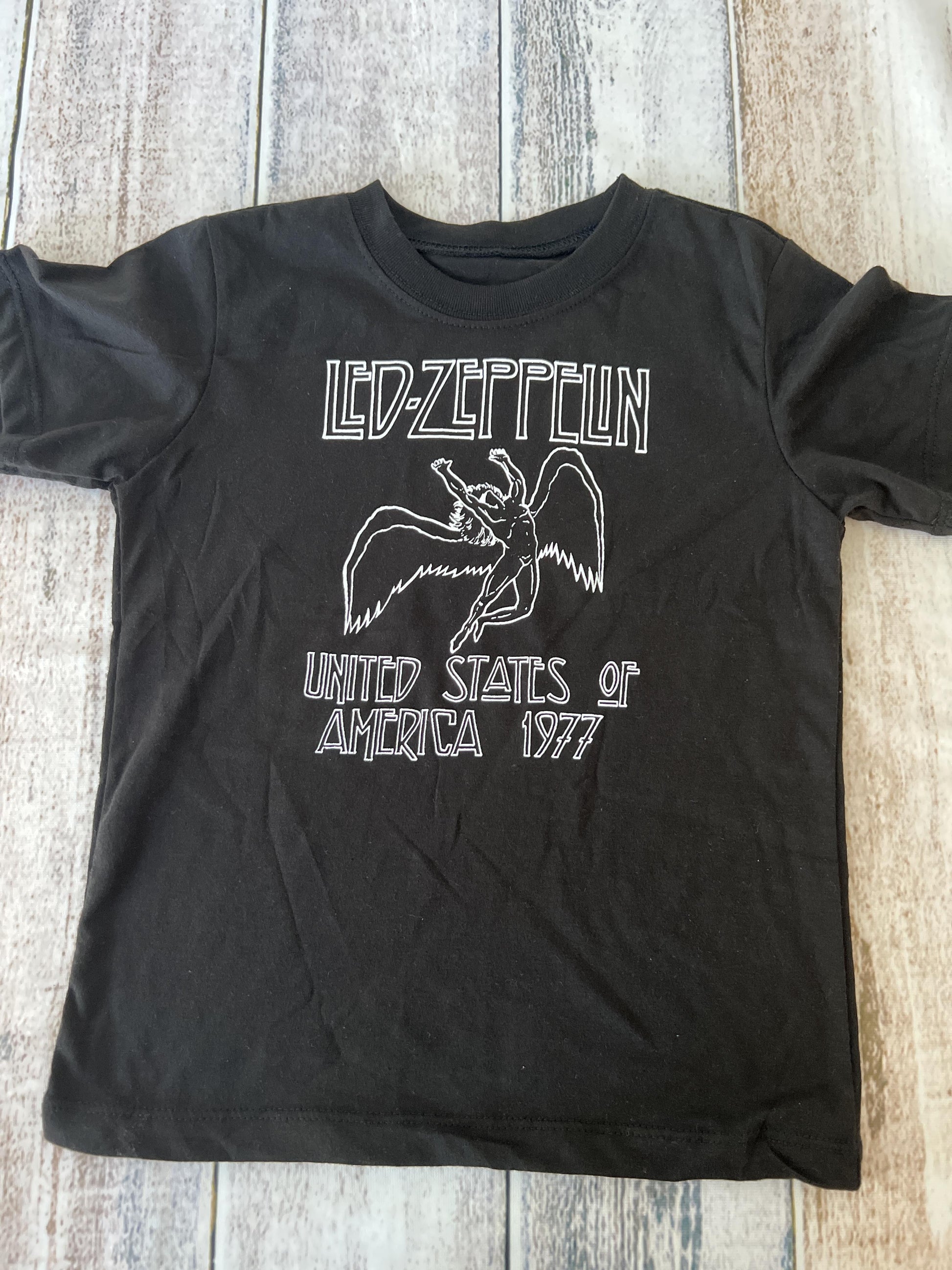 Led Zepplin Boys Black | Music T-Shirt Size: 5 Black | Music