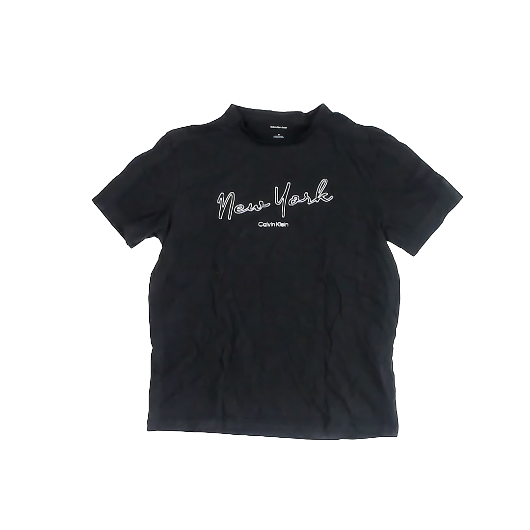 Calvin Klein Jeans Boys Black | NY T-Shirt Size: M Black | NY