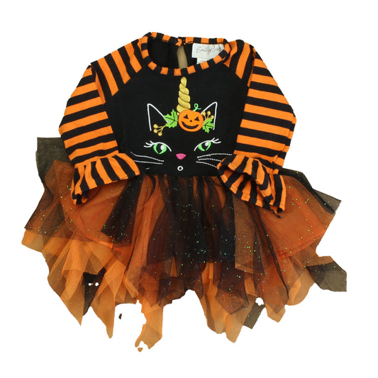 Emily Rose Girls Black | Orange Dress Size: 18 Months