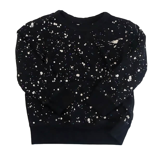 Rockets Of Awesome Boys Black | Paint Splats Sweatshirt Size: 6- 7 Years Black | Paint Splats