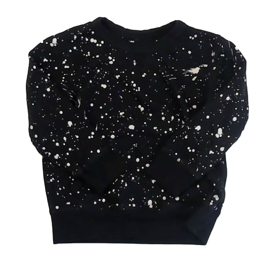Rockets Of Awesome Boys Black | Paint Splats Sweatshirt Size: 6- 7 Years Black | Paint Splats