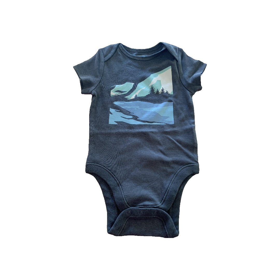 Old Navy Unisex Black | Pattern Onesie Size: 6-12 months Black | Pattern