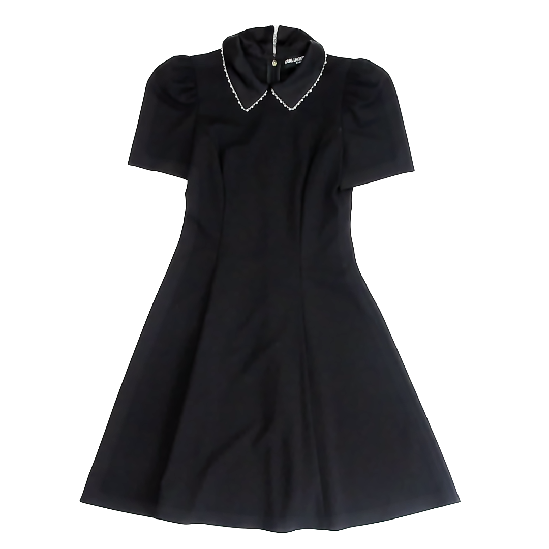 Karl Lagerfield Girls Black | Pearls Dress Size: 0 Black | Pearls