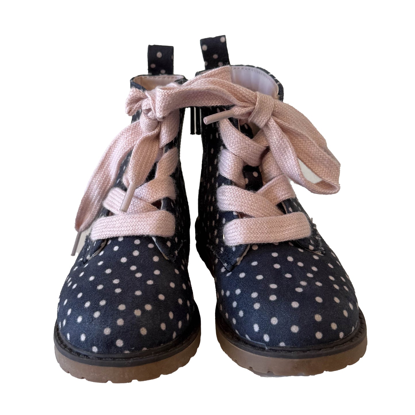 Cat & Jack Girls Black | Pink Polka Dots Boots Size: 7 Toddler Black | Pink Polka Dots