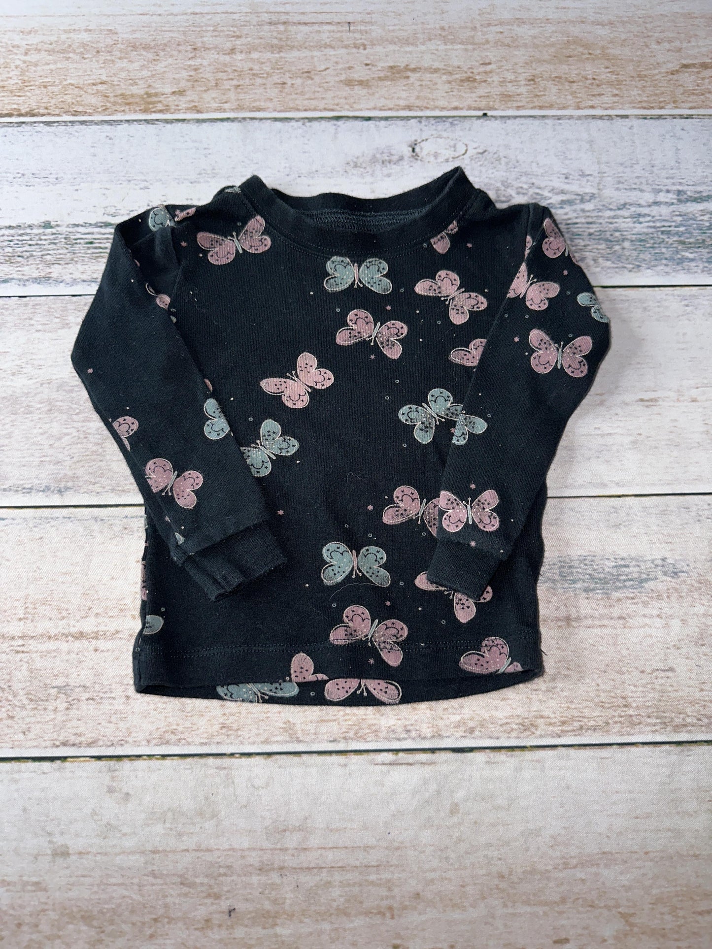Petit Lemi Girls Black | pink | Turquoise Pajamas Size: 12 months Black | pink | Turquoise