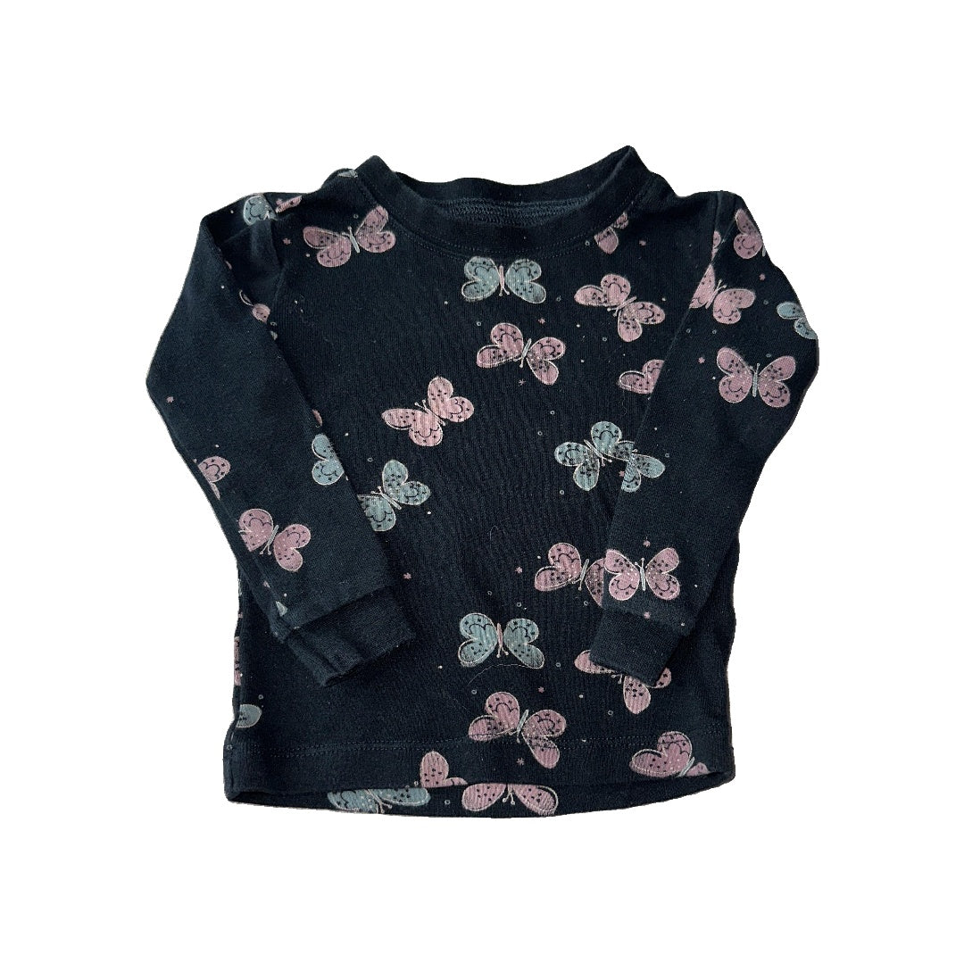Petit Lemi Girls Black | pink | Turquoise Pajamas Size: 12 months Black | pink | Turquoise