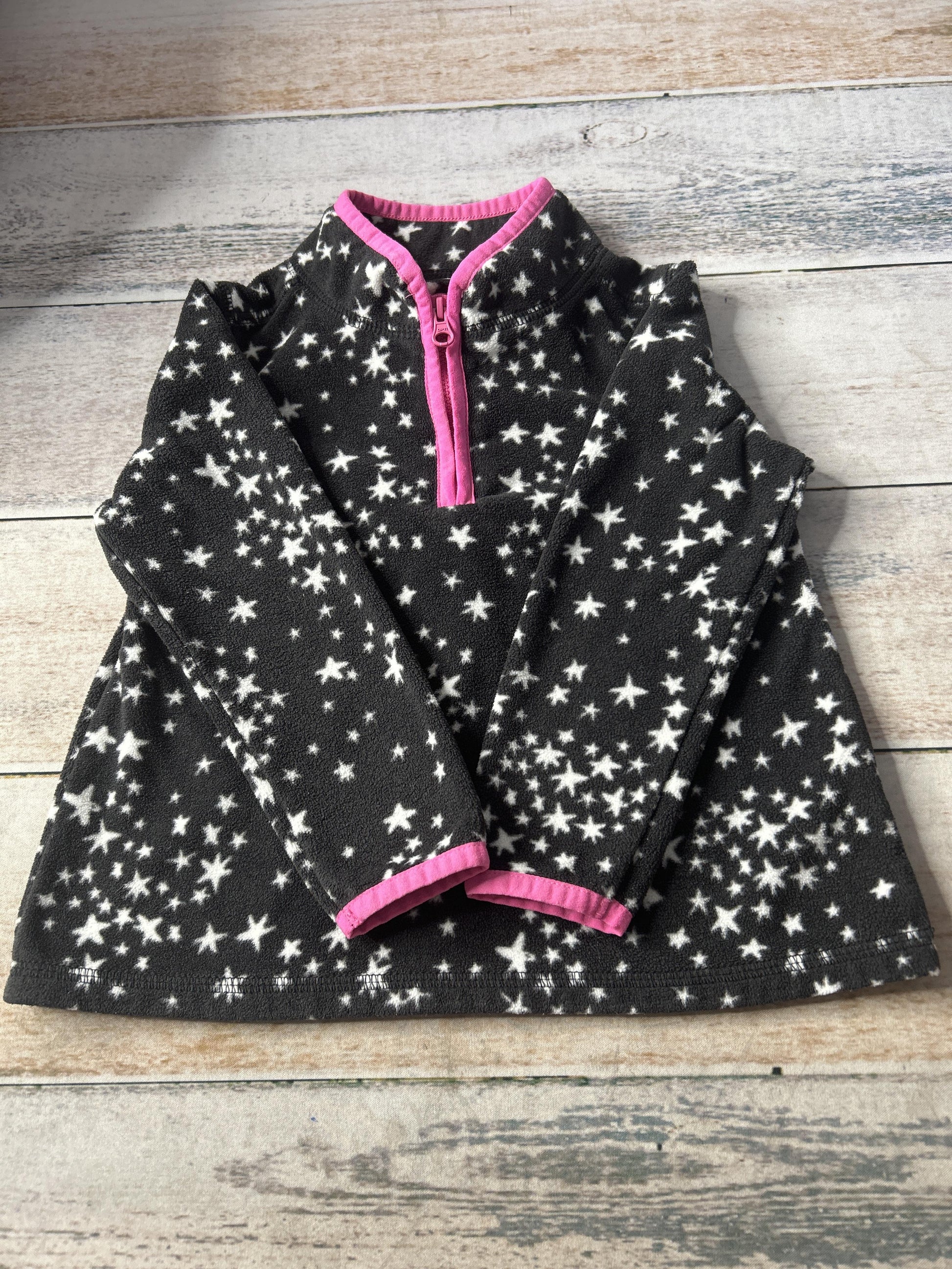 OshKosh Girls Black | pink | White | Stars Sweatshirt Size: 3T Black | pink | White | Stars