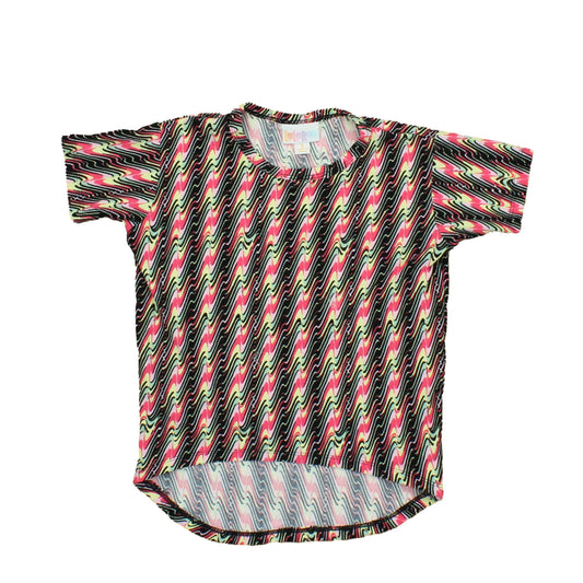 LuLaRoe Girls Black | Pink | Yellow Short Sleeve Shirt Size: 2T Black | Pink | Yellow