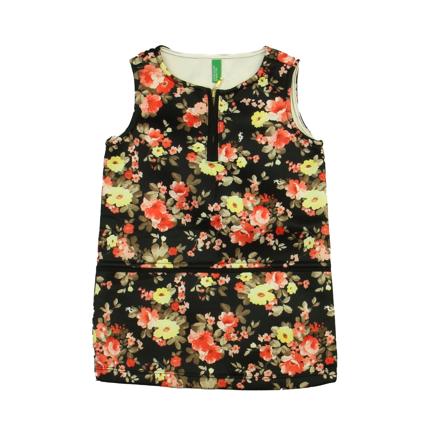 United Colors Of Benetton Girls Black | Pink | Yellow Dress Size: 2T Black | Pink | Yellow