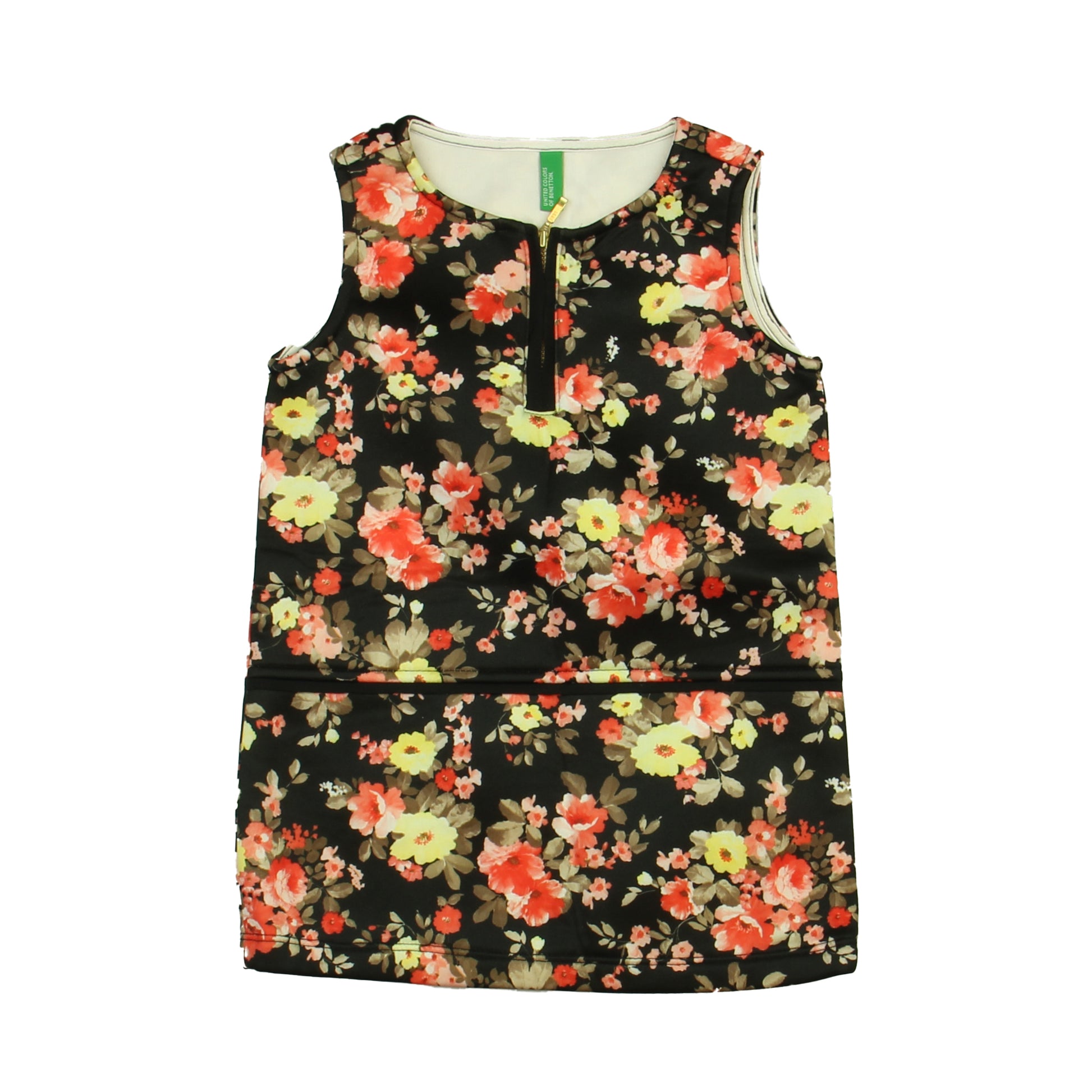United Colors Of Benetton Girls Black | Pink | Yellow Dress Size: 2T Black | Pink | Yellow