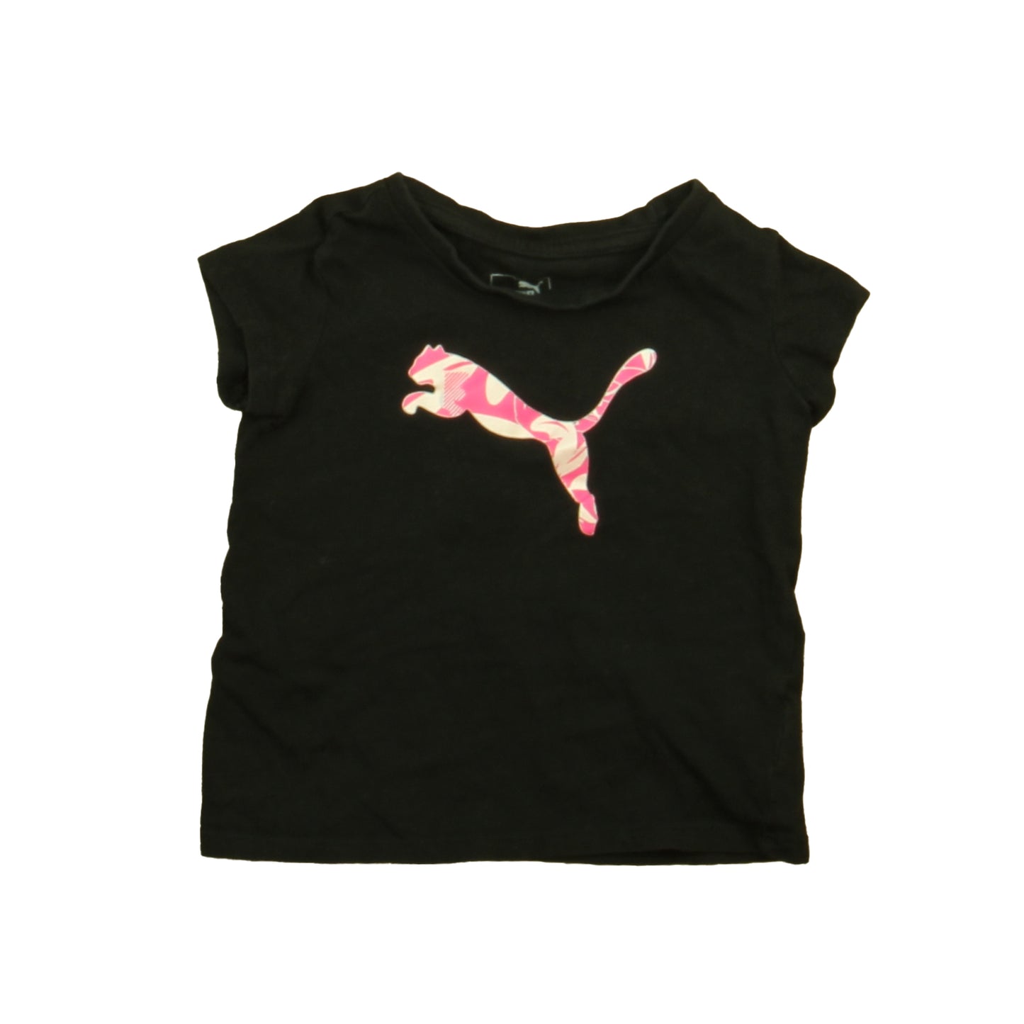 Puma Girls Black | Pink T-Shirt Size: 24 Months Black | Pink
