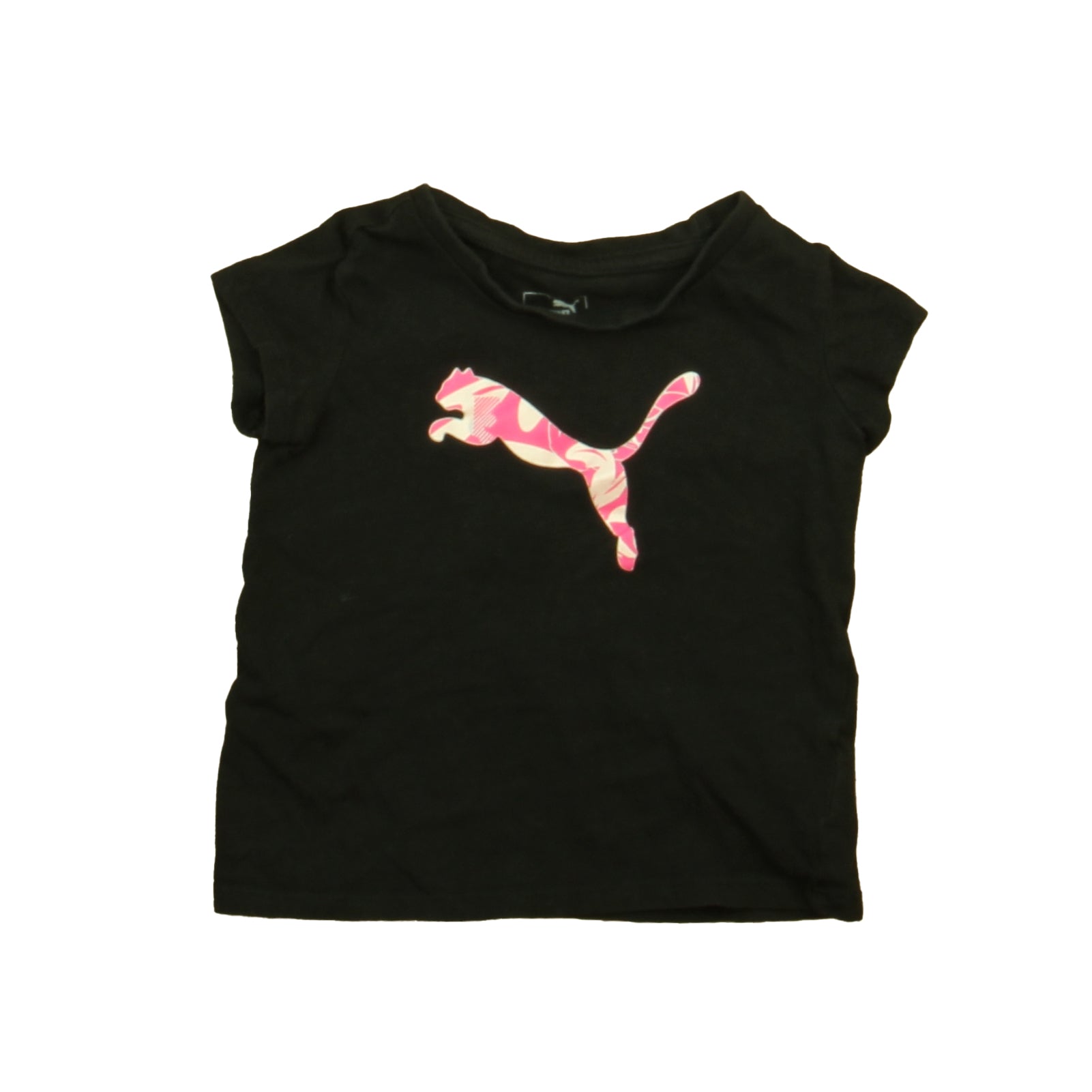 Puma Girls Black | Pink T-Shirt Size: 24 Months Black | Pink