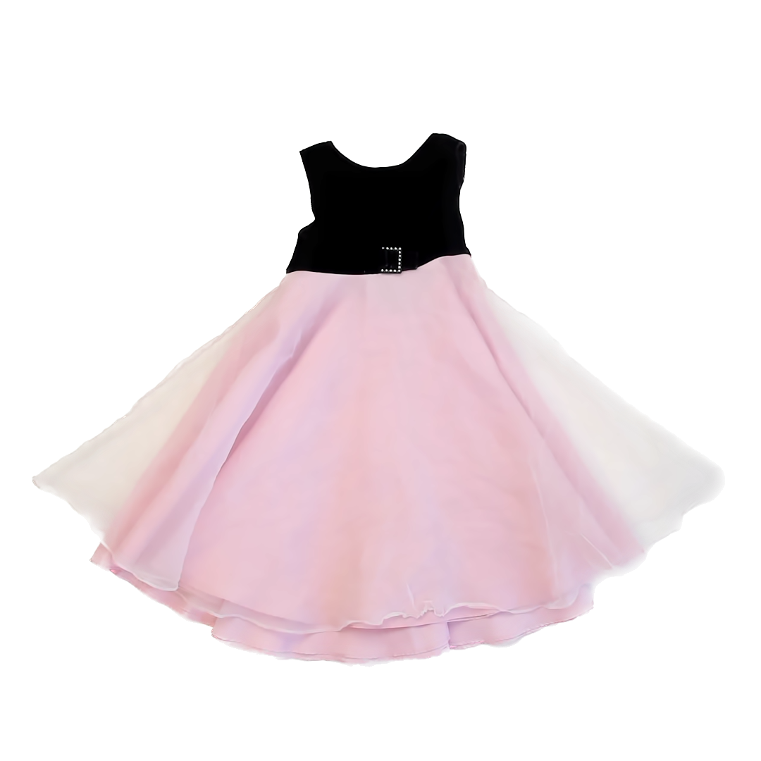 Perfectly Dressed Girls Black | Pink Special Occasion Dress Size: 6 Years Black | Pink