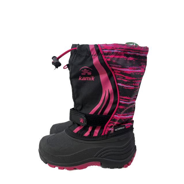 Kamik Girls Black | Pink Boots Size: 12 Toddler Black | Pink