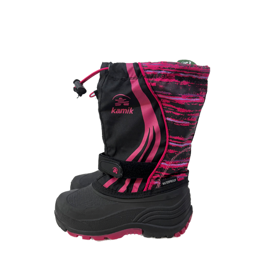 Kamik Girls Black | Pink Boots Size: 12 Toddler Black | Pink