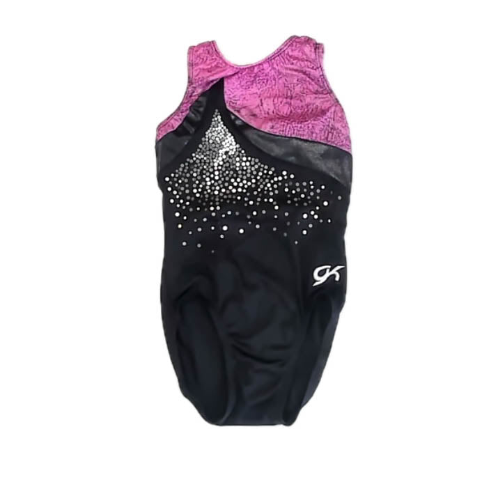 GK Girls Black | Pink Leotard Size: 6 Years Black | Pink