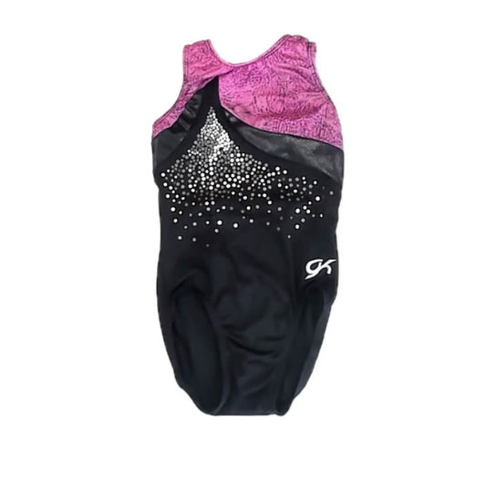 GK Girls Black | Pink Leotard Size: 6 Years Black | Pink