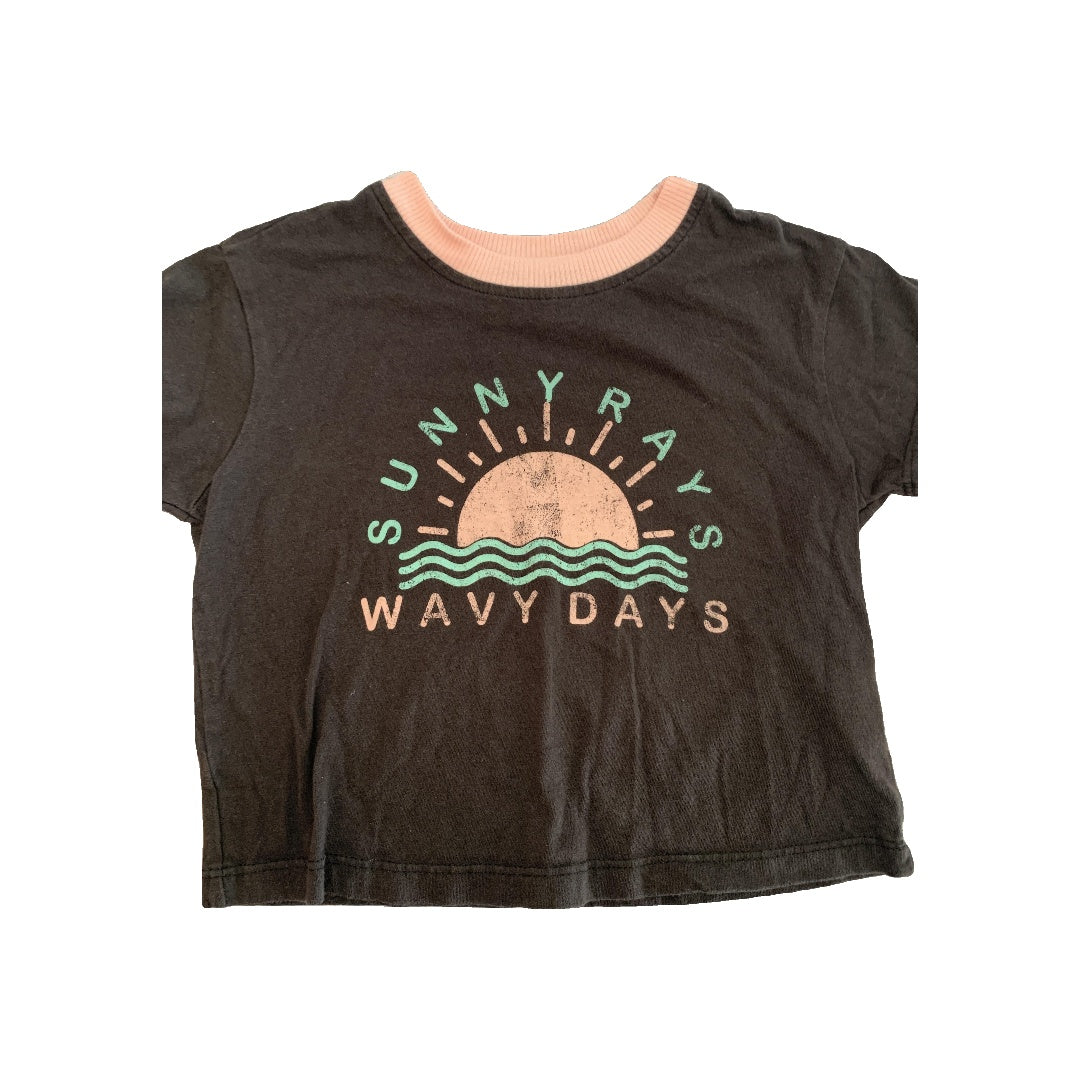 Tiny Whales Girls Black | pink T-Shirt Size: 3T Black | pink