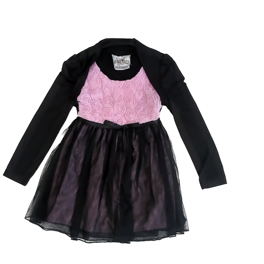 Beautees Boys Black | Pink Dress Size: 5T Black | Pink