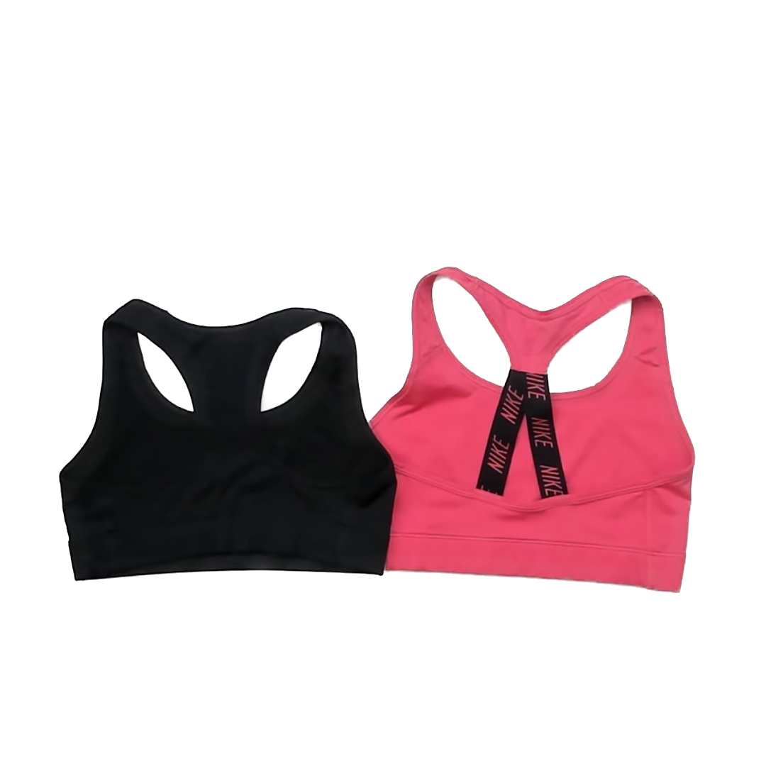 Nike Girls Black | Pink Athletic Top Size: XS Black | Pink