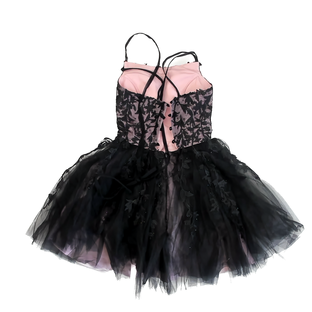 Unknown Girls Black | Pink Special Occasion Dress Size: US 2 Black | Pink