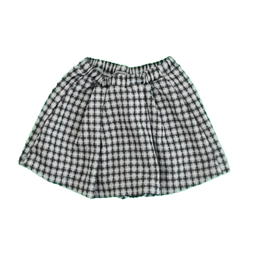 Zara Girls Black Plaid Skirt Size: 3-4T Black Plaid