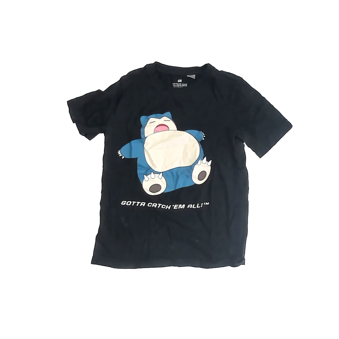 H&M Boys Black Pokemon T-Shirt Size: 8-10 Years Black Pokemon